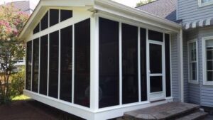 Porch Remodel. PVC exterior with removable panels and SuperScreen