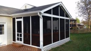 Porch Remodel. PVC Exterior. Removable Panels with SuperScreen